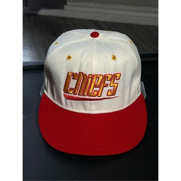 Vintage 90s Kansas City Chiefs NFL Double Logo Cap - Picture 1 of 5